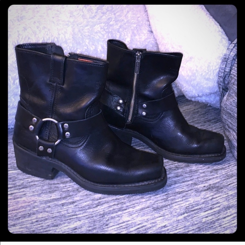 Harley Davidson Moto Boot. Square toe